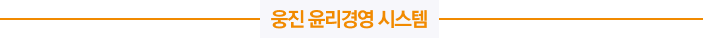 웅진 윤리경영 시스템